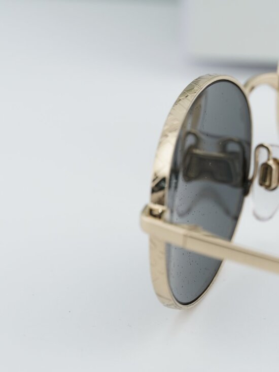 Burberry BE3169 110987 Oval Sunglasses - Gold/Grey main image 8